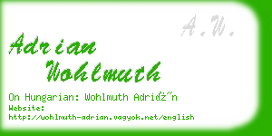 adrian wohlmuth business card